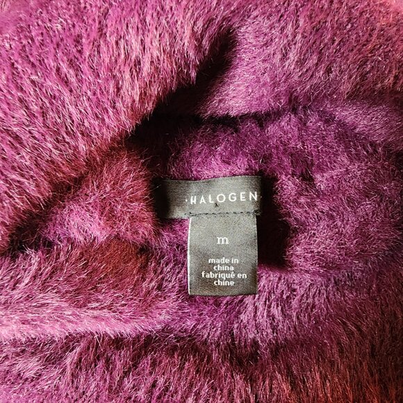 Halogen Super soft Turtleneck Sweater Maroon Size M Quiet Luxury Knit - Picture 4 of 8